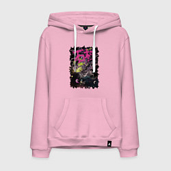 Толстовка-худи хлопковая мужская Побег с Ишимуры, цвет: светло-розовый
