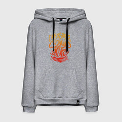 Толстовка-худи хлопковая мужская Одухотворенное Пламя, цвет: меланж