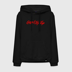 Толстовка-худи хлопковая мужская Сила в правде Cola style, цвет: черный