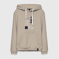 Толстовка-худи хлопковая мужская Хяккимару - преследуемый демонами, цвет: миндальный