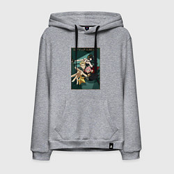 Толстовка-худи хлопковая мужская SPY X FAMILY СЕМЬЯ ШПИОНА, цвет: меланж