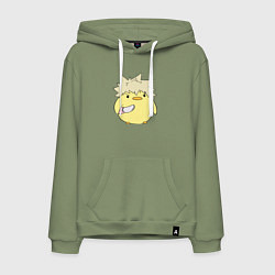 Толстовка-худи хлопковая мужская Опасный Бакуго My Hero Academia, цвет: авокадо