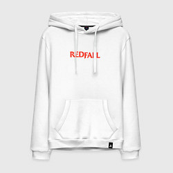 Толстовка-худи хлопковая мужская Redfall logo, цвет: белый