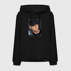 Толстовка-худи хлопковая мужская Eminem фото, цвет: черный