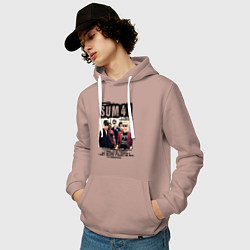 Толстовка-худи хлопковая мужская SUM 41 PIECES, цвет: пыльно-розовый — фото 2