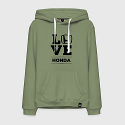 Толстовка-худи хлопковая мужская Honda Love Classic, цвет: авокадо