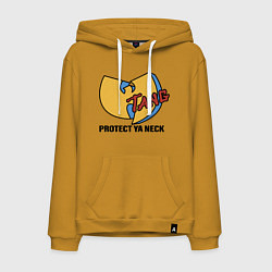 Толстовка-худи хлопковая мужская Wu-Tang - Protect Ya Neck, цвет: горчичный