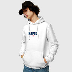 Толстовка-худи хлопковая мужская Napoli FC Classic, цвет: белый — фото 2