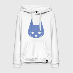 Толстовка-худи хлопковая мужская Stray Blue, цвет: белый