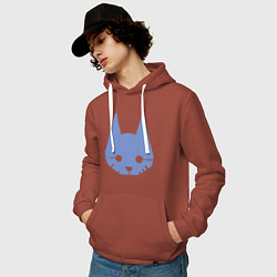 Толстовка-худи хлопковая мужская Stray Blue, цвет: кирпичный — фото 2