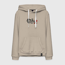 Толстовка-худи хлопковая мужская Кастлвания 2, цвет: миндальный