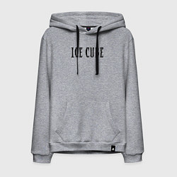 Толстовка-худи хлопковая мужская Ice Cube - logo, цвет: меланж