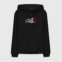 Толстовка-худи хлопковая мужская Honda Crx Retro JDM, цвет: черный