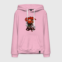 Толстовка-худи хлопковая мужская STREETBALL арт, цвет: светло-розовый