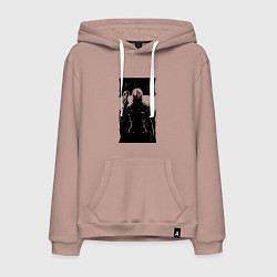 Толстовка-худи хлопковая мужская Mass Effect N7 - Warrior, цвет: пыльно-розовый