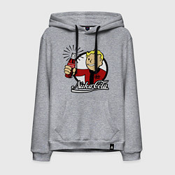 Толстовка-худи хлопковая мужская Vault boy - nuka cola, цвет: меланж