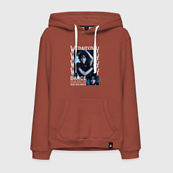 Толстовка-худи хлопковая мужская Wednesday dance, цвет: кирпичный