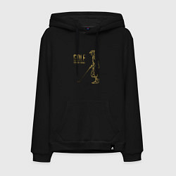 Толстовка-худи хлопковая мужская Golf - golden sport, цвет: черный