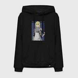 Толстовка-худи хлопковая мужская Принцесса меча Айз, цвет: черный
