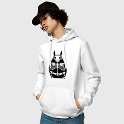 Толстовка-худи хлопковая мужская Рентген Тоторо, цвет: белый — фото 2