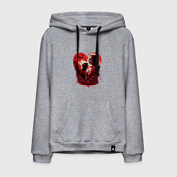Толстовка-худи хлопковая мужская Любовь в готическом стиле, цвет: меланж