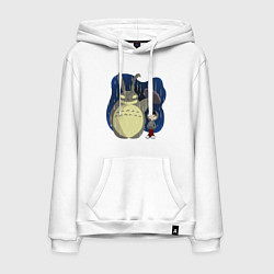 Толстовка-худи хлопковая мужская Тоторо Дарко, цвет: белый