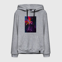 Толстовка-худи хлопковая мужская Disco Elysium - Взрыв мозга, цвет: меланж