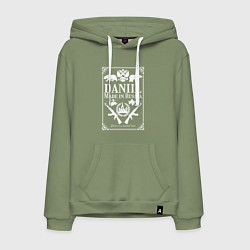 Толстовка-худи хлопковая мужская Даниил made in Russia, цвет: авокадо