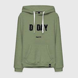 Толстовка-худи хлопковая мужская D DAY Agust D, цвет: авокадо