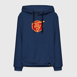 Толстовка-худи хлопковая мужская Туполев, цвет: тёмно-синий