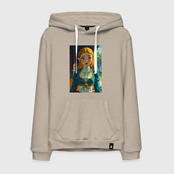 Толстовка-худи хлопковая мужская The legend of Zelda - ahegao art, цвет: миндальный