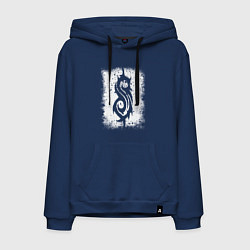 Толстовка-худи хлопковая мужская Slipknot logo, цвет: тёмно-синий