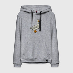 Толстовка-худи хлопковая мужская Утка повар, цвет: меланж