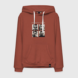 Толстовка-худи хлопковая мужская Depeche Mode - Violator Live 01, цвет: кирпичный