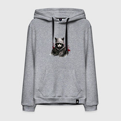 Толстовка-худи хлопковая мужская Кот в стиле Left 4 dead, цвет: меланж