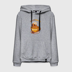 Толстовка-худи хлопковая мужская Кофебара, цвет: меланж