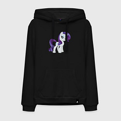 Толстовка-худи хлопковая мужская Рарити из My Little Pony в кино, цвет: черный