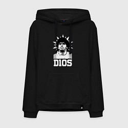 Толстовка-худи хлопковая мужская Dios Diego Maradona, цвет: черный
