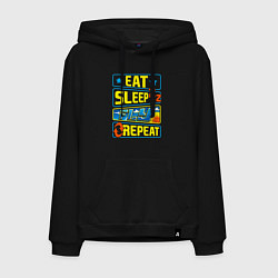 Мужская толстовка-худи Eat sleep fly
