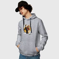 Толстовка-худи хлопковая мужская Мастер Тигрица кунг фу панда, цвет: меланж — фото 2