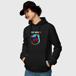 Толстовка-худи хлопковая мужская The Neighbourhood rock star cat, цвет: черный — фото 2