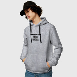 Толстовка-худи хлопковая мужская Махачкала forever, цвет: меланж — фото 2