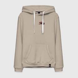 Толстовка-худи хлопковая мужская Rx7 sportcar, цвет: миндальный