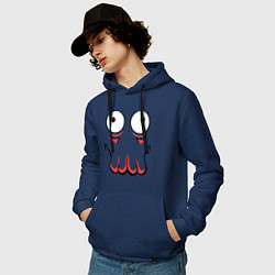 Толстовка-худи хлопковая мужская John Zoidberg Face, цвет: тёмно-синий — фото 2