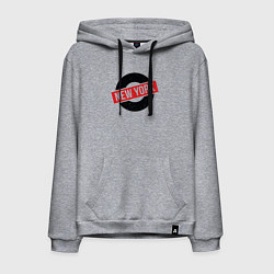 Толстовка-худи хлопковая мужская USA NY, цвет: меланж