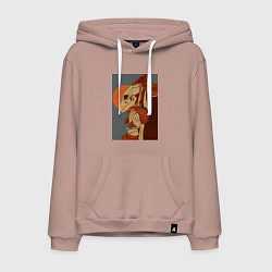 Толстовка-худи хлопковая мужская Невеста чародея Элиас Эйнсворт Могущественный чаро, цвет: пыльно-розовый