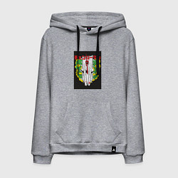 Толстовка-худи хлопковая мужская Человек-бензопила Денджи бензопила, цвет: меланж