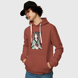 Толстовка-худи хлопковая мужская Монолог фармацевта Маомао принцесса, цвет: кирпичный — фото 2