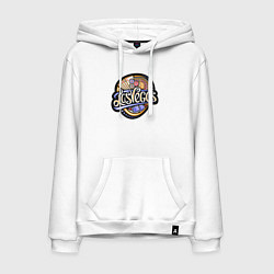 Толстовка-худи хлопковая мужская Casino Las Vegas, цвет: белый