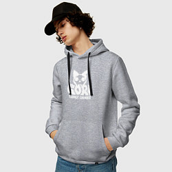 Толстовка-худи хлопковая мужская Goro cuddly carnage logo, цвет: меланж — фото 2